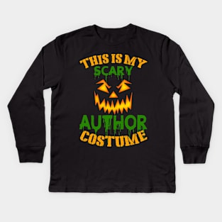 This Is My Scary Author Costume Kids Long Sleeve T-Shirt